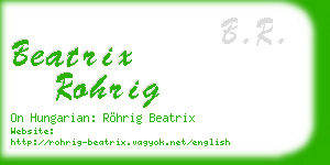 beatrix rohrig business card